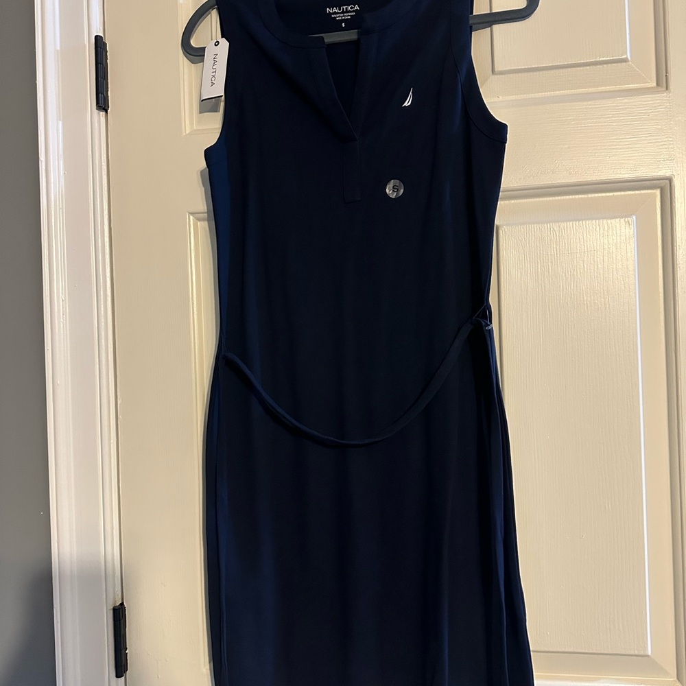 New with Tags Size Small Nautica Women's Dark Blue Mini Sleeveless Dress